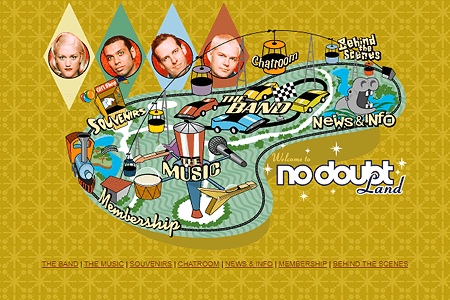 No Doubt website in 1999