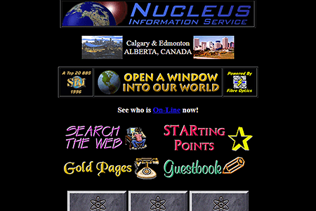 Nucleus Information Service website in 1997