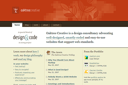 Oaktree Creative website in 2007