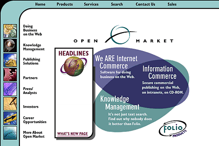 Open Market website in 1997