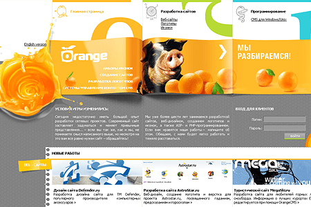 Orange on Web website in 2006