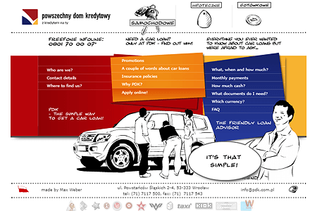 Powszechny Dom Kredytowy flash website in 2004