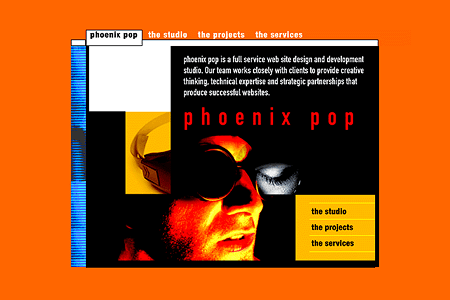 Phoenix POP Productions website in 1998