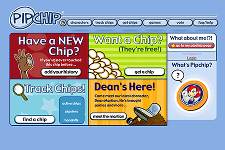 Pipchip website in 2002