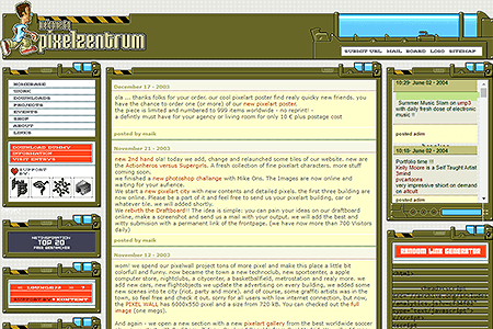 Pixel Zentrum website in 2004