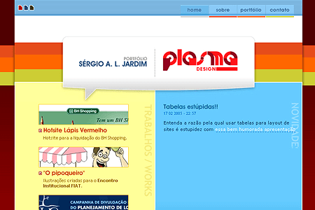 Plasma Design website in 2006