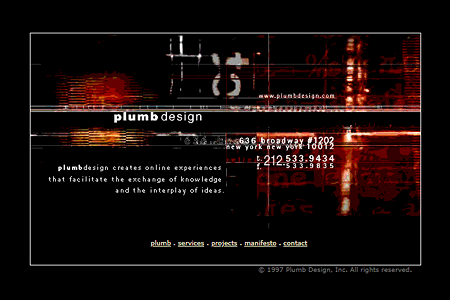 Plumb Design website in 1997