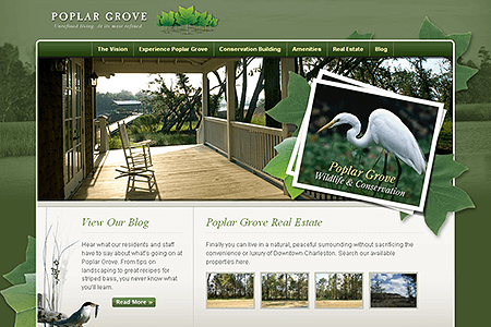 Poplar Grove website in 2007