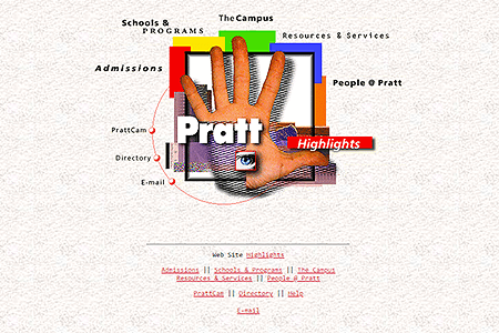 Pratt Insitute website in 1996