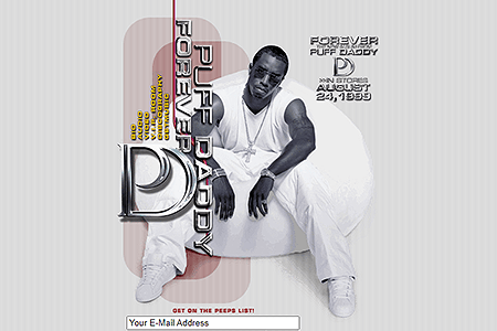 Puff Daddy website in 1999