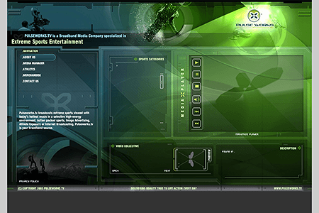 PulseWorks TV flash website in 2003