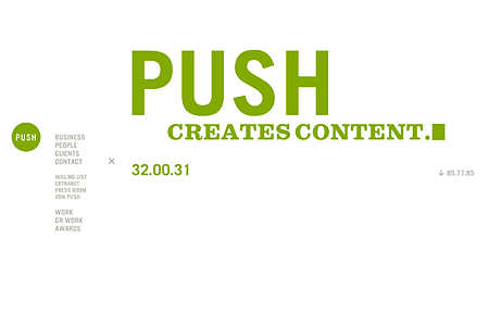 PUSH flash website in 2004