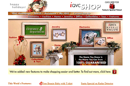 iQVC shop website in 1997