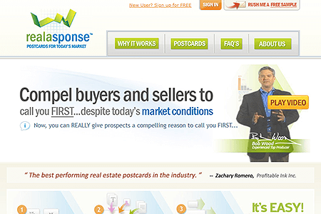 Realasponse website in 2007