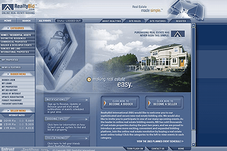 RealityBid website in 2002