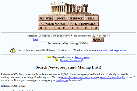 Reference.com website in 1996