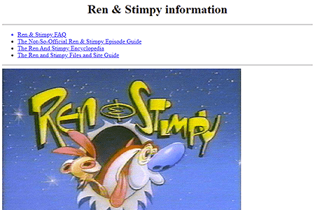 Ren & Stimpy website in 1994