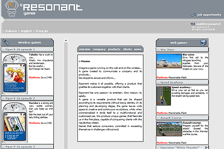 Resonant website in 2003