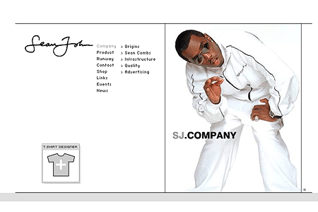 Sean John flash website in 2002