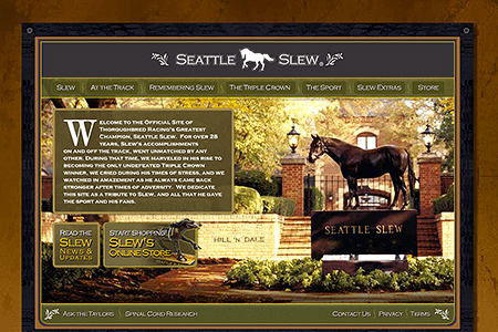 Seattle Slew flash website in 2003