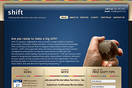 Shift website in 2008