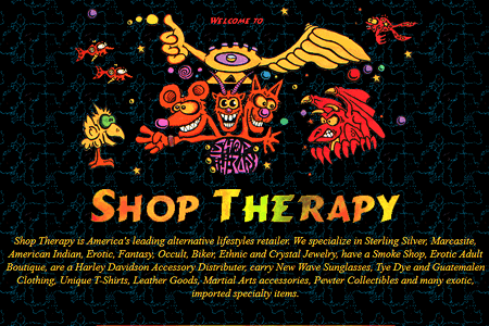 Shop Therapy website in 1997