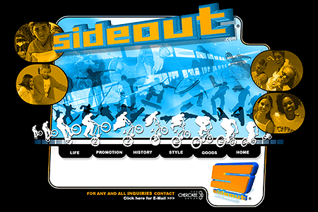 Sideout website in 2003