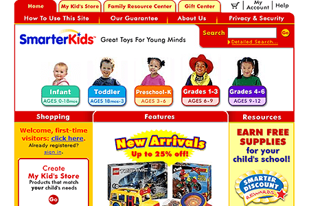SmarterKids website in 2001