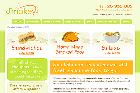 Smokey’s website in 2008