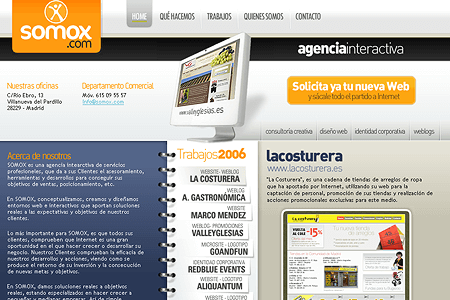 Somox website in 2006