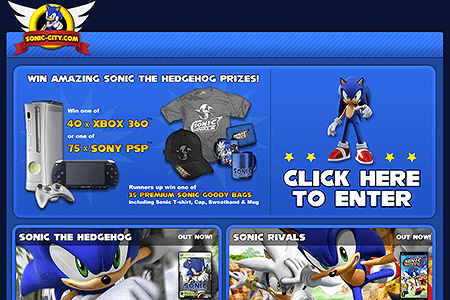 Sonic City website in 2006