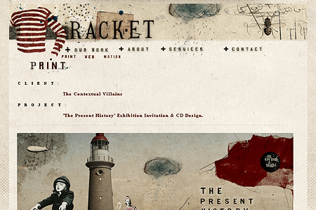 Studio Racket website in 2006