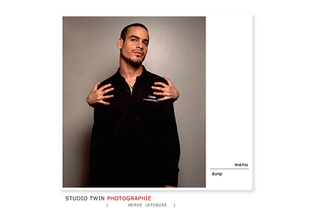 Studio Twin Photographie flash website in 2002