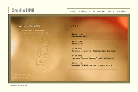 StudioTimo flash website in 2002