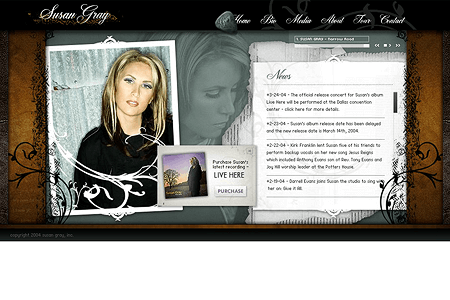 Susan Gray flash website in 2004