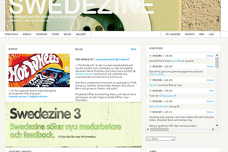 Swedezine website in 2003