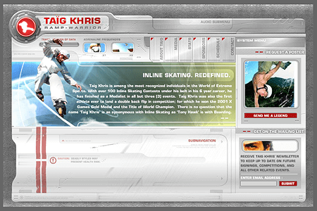Taig Khris flash website in 2003