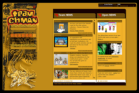 Team Chman website in 2004