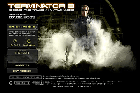 Terminator 3 website in 2003
