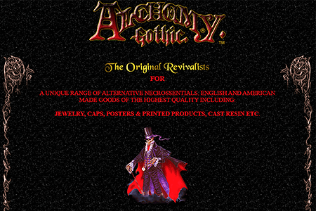 The Alchemy Gothic website in 1996