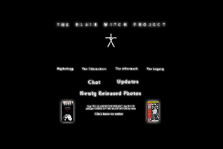 The Blair Witch Project website in 1999