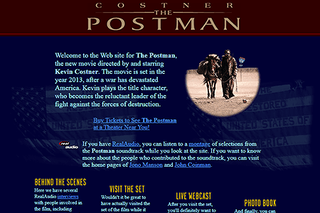 The Postman website in 1997