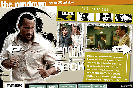 The Rundown flash website in 2003