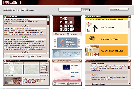 The Webmasters Republic website in 2002