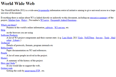 The World's First Website in 1991