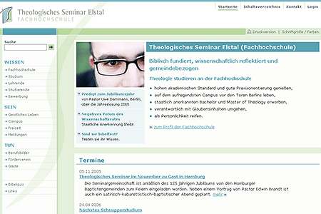 Theologisches Seminar Elstal website in 2005