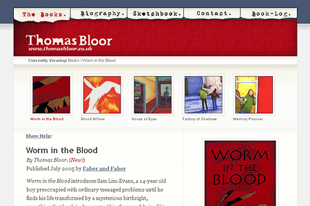Thomas Bloor website in 2005