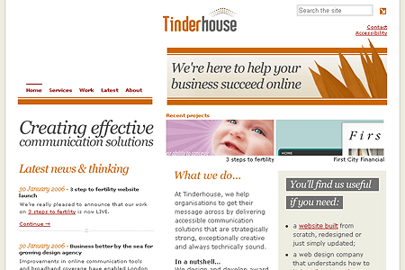 TinderHouse website in 2006