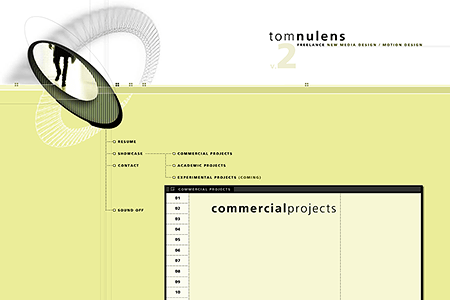 Tom Nulens flash website in 2002