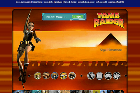 Tomb Raider website in 2000